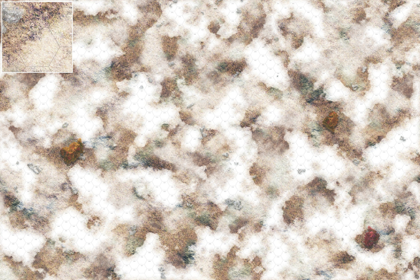 Mats by Mars: Snowy Tundra Tabletop Wargaming Play Mat