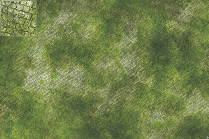 Mats by Mars: Overgrown Cobbles Tabletop Wargaming Play Mat