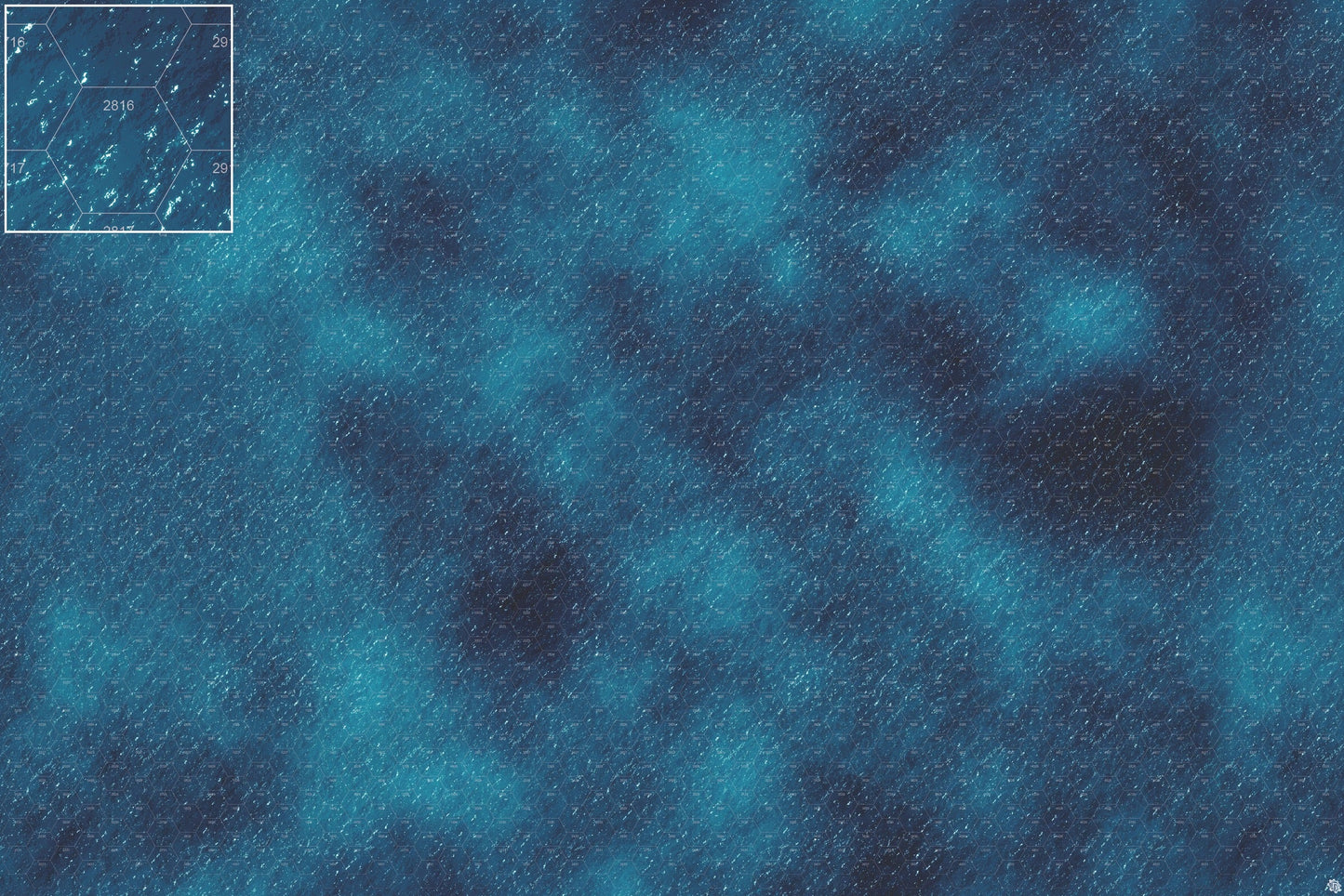 Dark Caribbean Tropical Play Mat - Premium Tabletop Wargaming Surface by Mats by Mars
