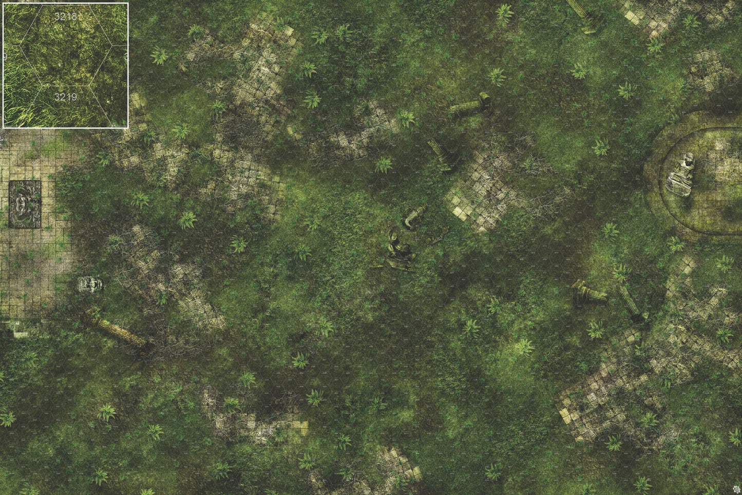 Mats by Mars: Forgotten Temple (Altar) Tabletop Wargaming Play Mat