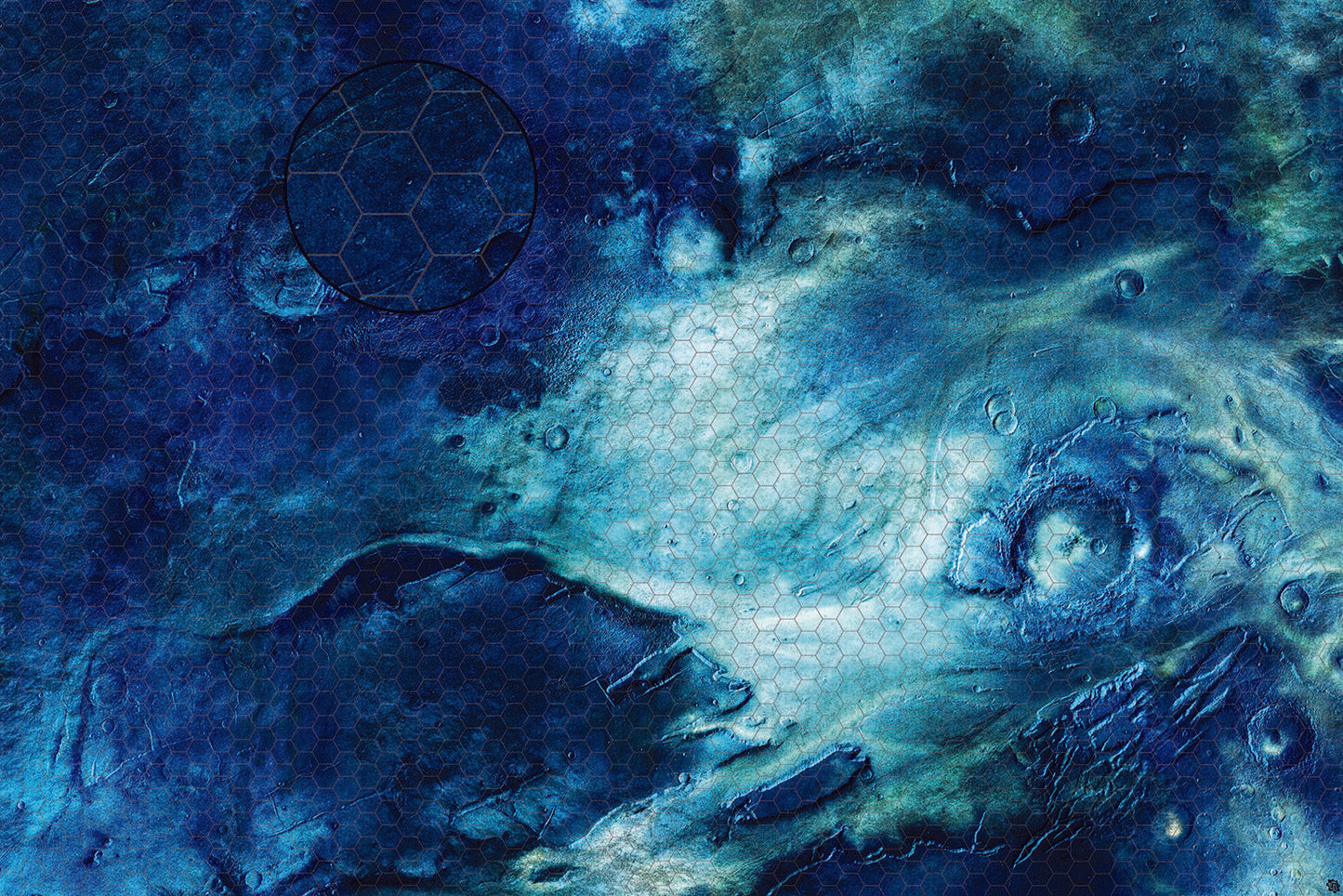 Rimecrust Frozen Tundra Play Mat - Premium Tabletop Wargaming Surface by Mats by Mars