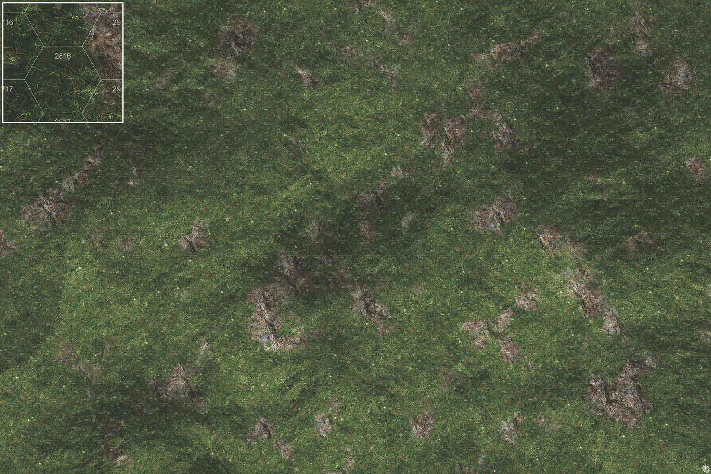 Mats by Mars: Green Hills Tabletop Wargaming Play Mat - Premium Gaming Surface
