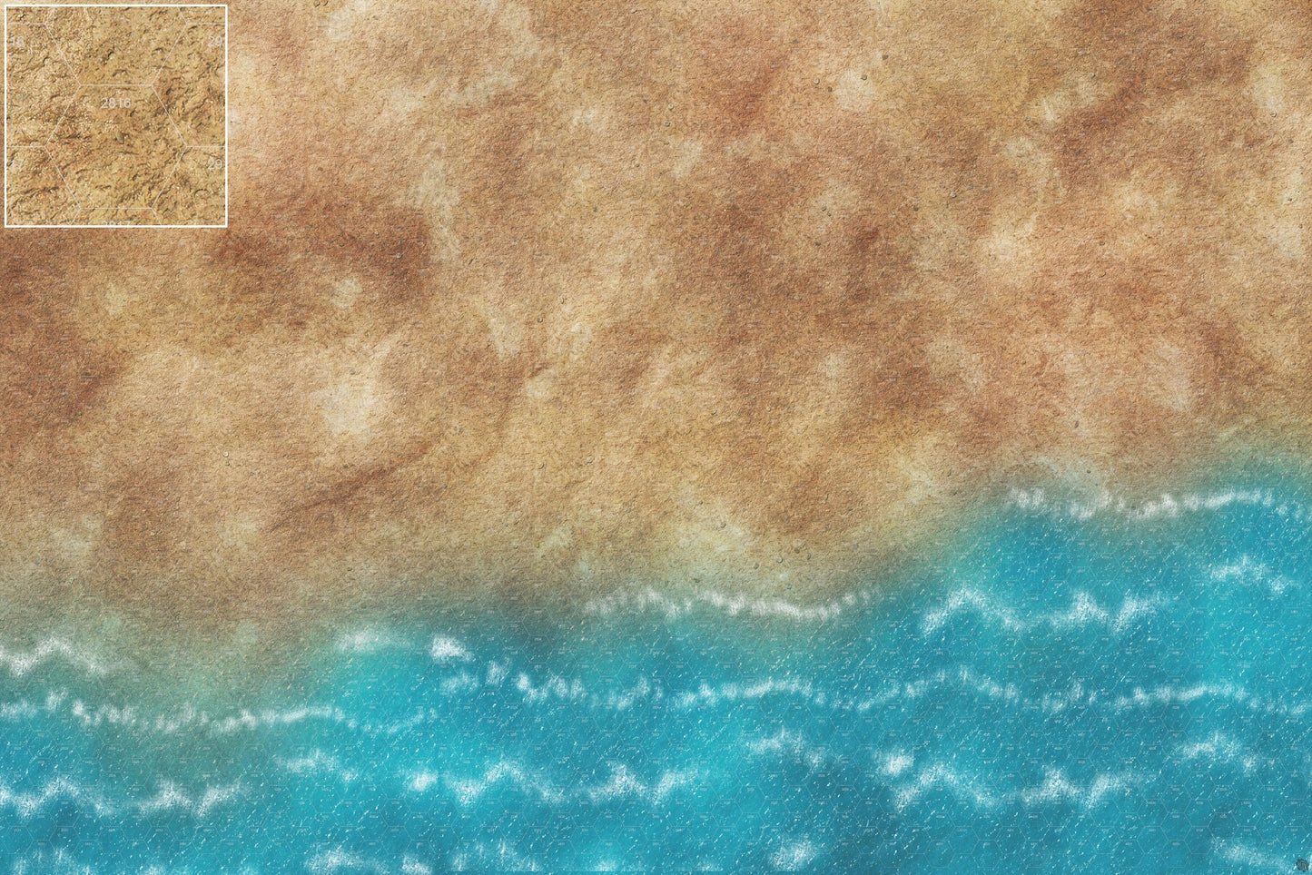Mats by Mars: Treasure Beach Tabletop Wargaming Play Mat