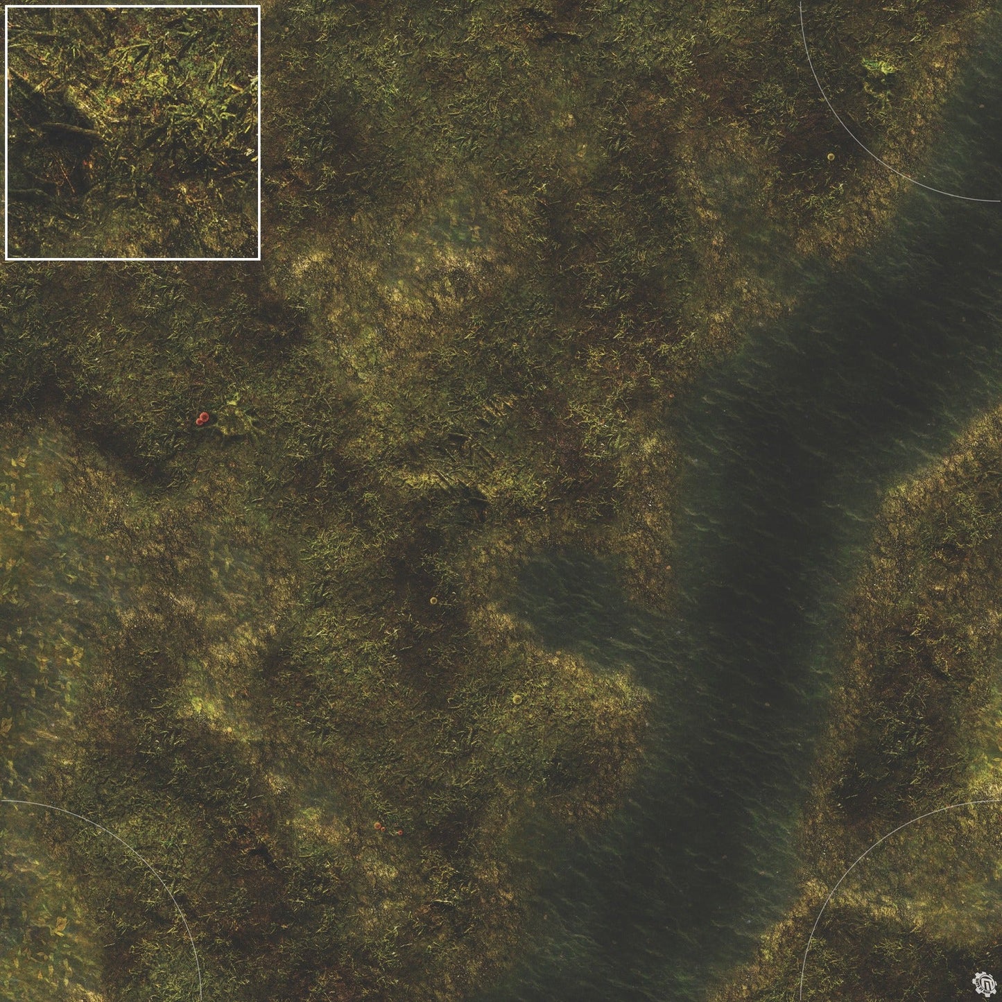 Swamplands Bog Play Mat - Premium Tabletop Wargaming Surface by Mats by Mars