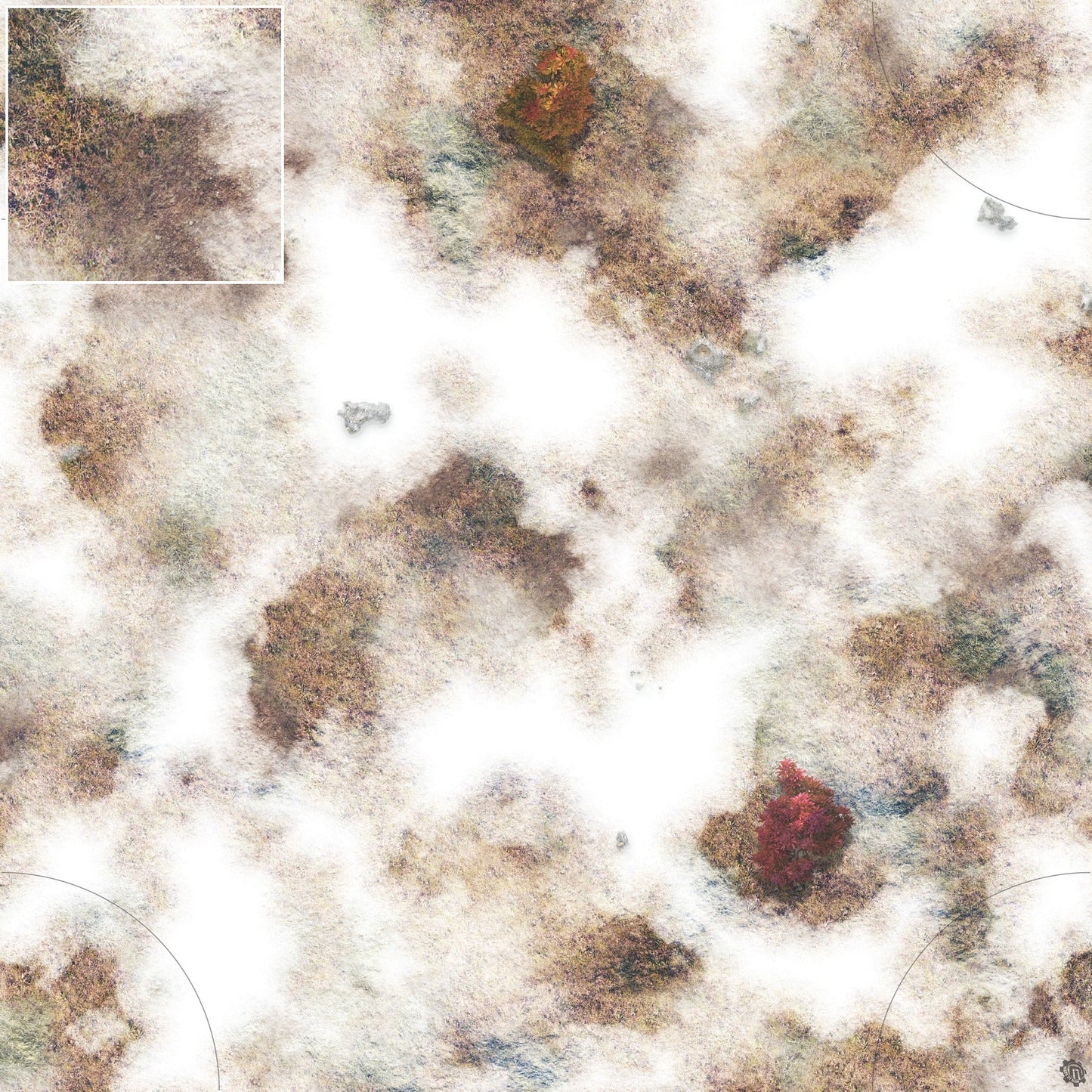 Mats by Mars: Snowy Tundra Tabletop Wargaming Play Mat