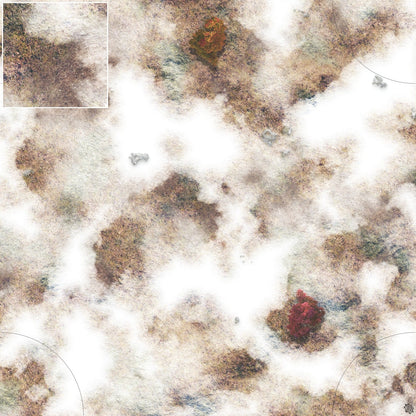 Mats by Mars: Snowy Tundra Tabletop Wargaming Play Mat