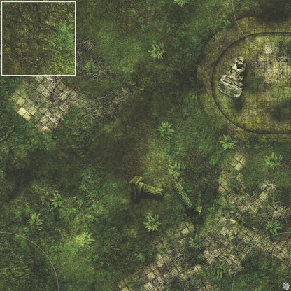 Mats by Mars: Forgotten Temple (Basin) Tabletop Wargaming Play Mat