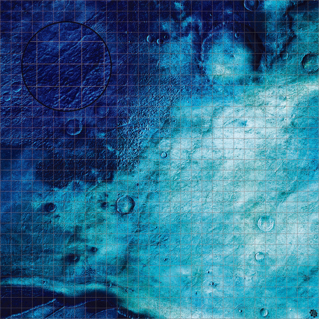 Rimecrust Frozen Tundra Play Mat - Premium Tabletop Wargaming Surface by Mats by Mars