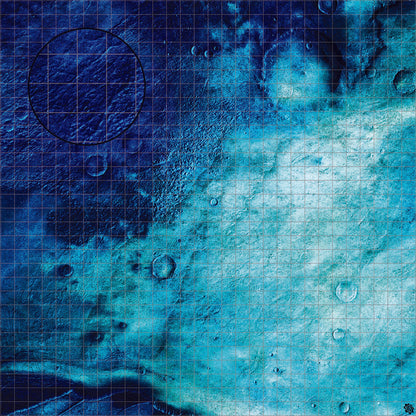 Rimecrust Frozen Tundra Play Mat - Premium Tabletop Wargaming Surface by Mats by Mars