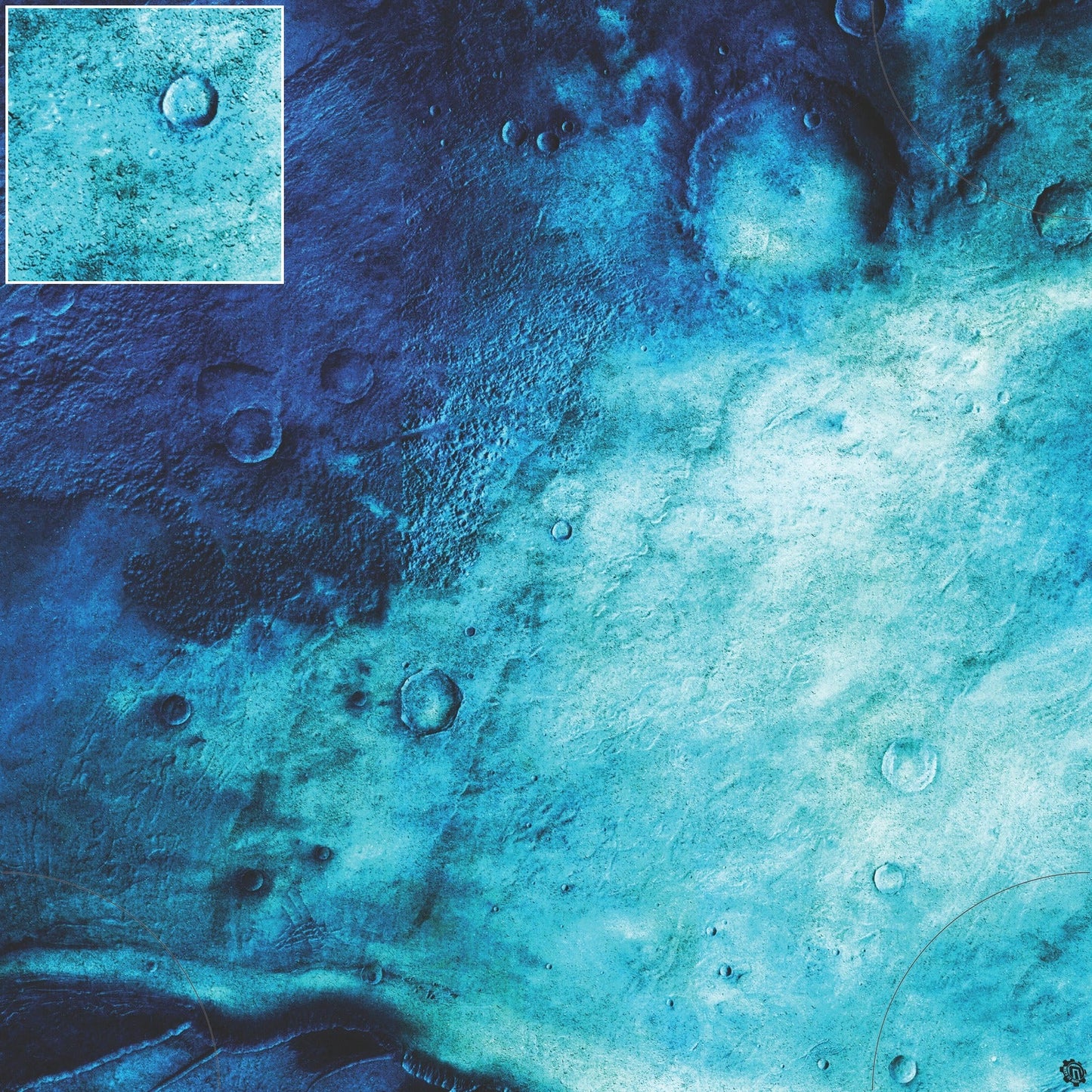 Rimecrust Frozen Tundra Play Mat - Premium Tabletop Wargaming Surface by Mats by Mars