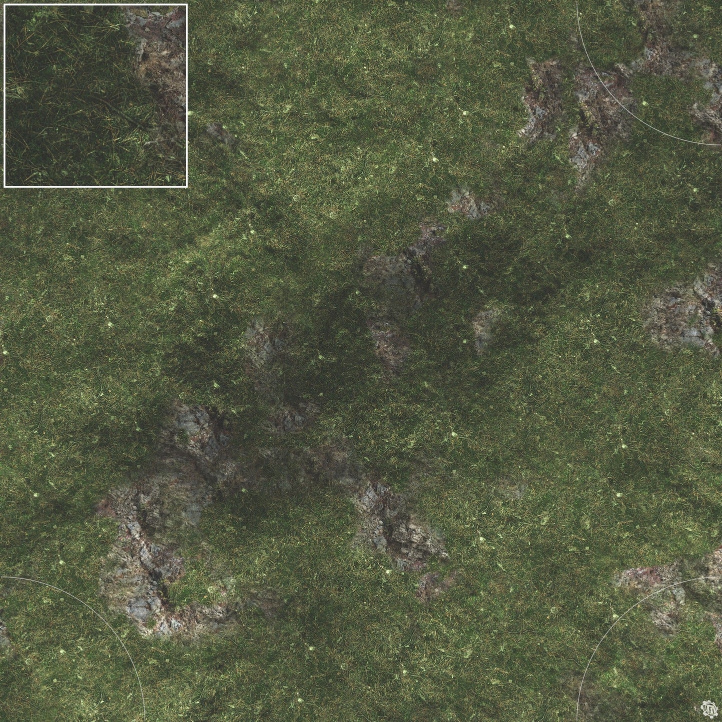Mats by Mars: Green Hills Tabletop Wargaming Play Mat - Premium Gaming Surface