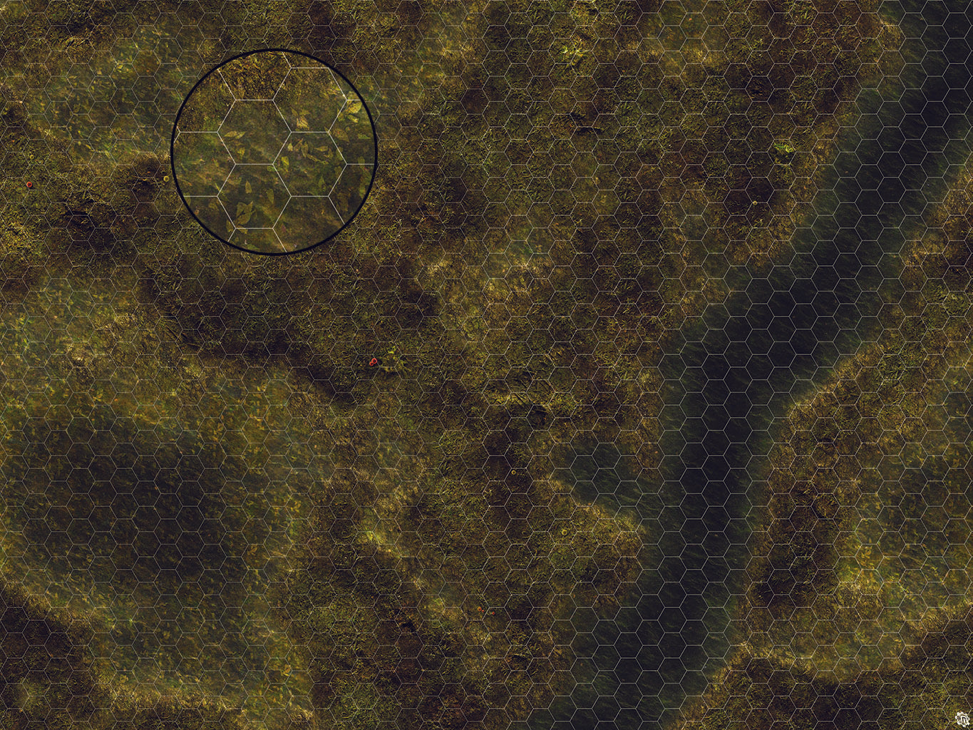 Swamplands Bog Play Mat - Premium Tabletop Wargaming Surface by Mats by Mars