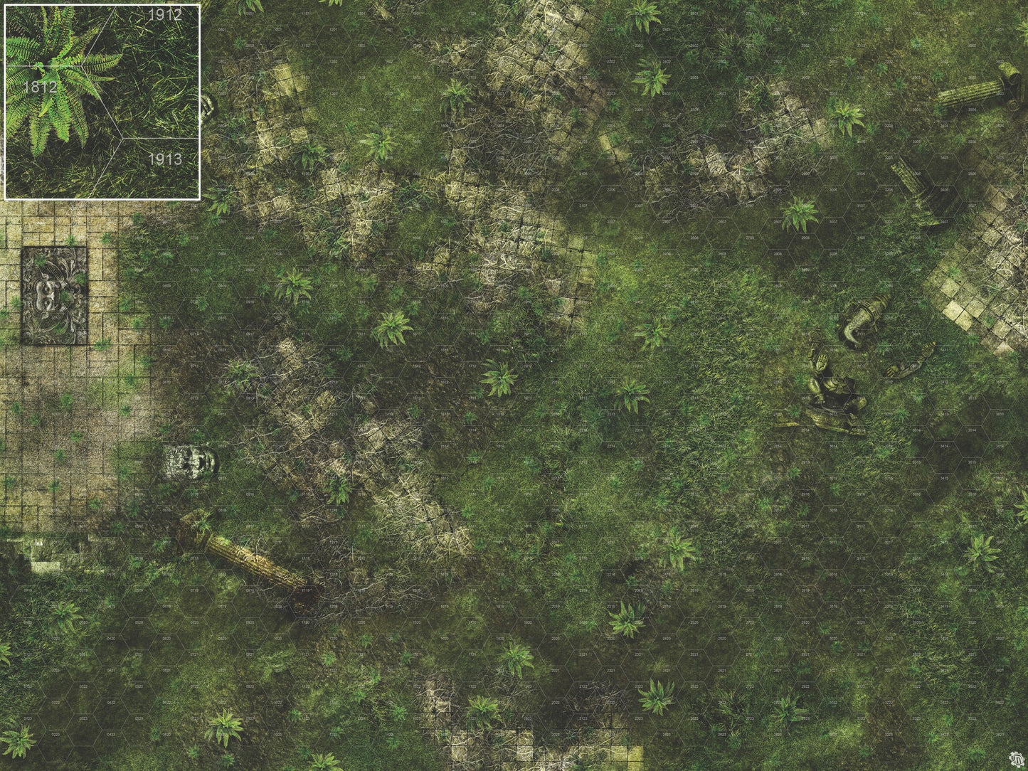 Mats by Mars: Forgotten Temple (Altar) Tabletop Wargaming Play Mat