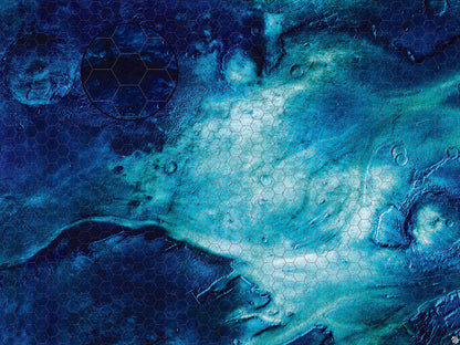 Rimecrust Frozen Tundra Play Mat - Premium Tabletop Wargaming Surface by Mats by Mars