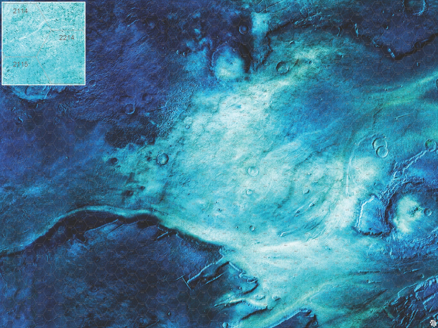 Rimecrust Frozen Tundra Play Mat - Premium Tabletop Wargaming Surface by Mats by Mars