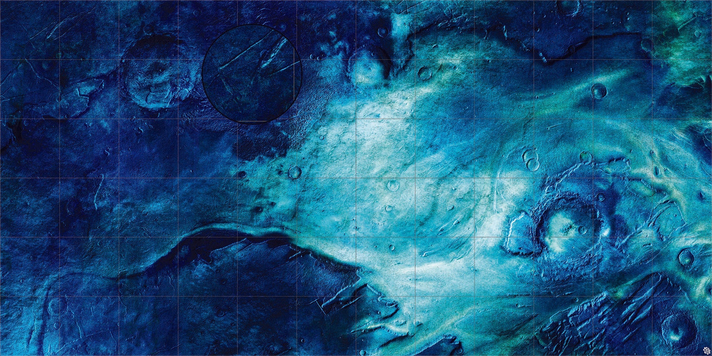 Rimecrust Frozen Tundra Play Mat - Premium Tabletop Wargaming Surface by Mats by Mars