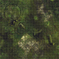 Mats by Mars: Forgotten Temple (Plaza) Tabletop Wargaming Play Mat
