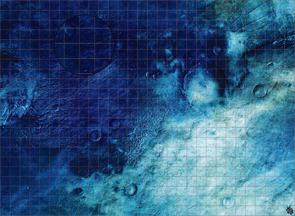 Rimecrust Frozen Tundra Play Mat - Premium Tabletop Wargaming Surface by Mats by Mars