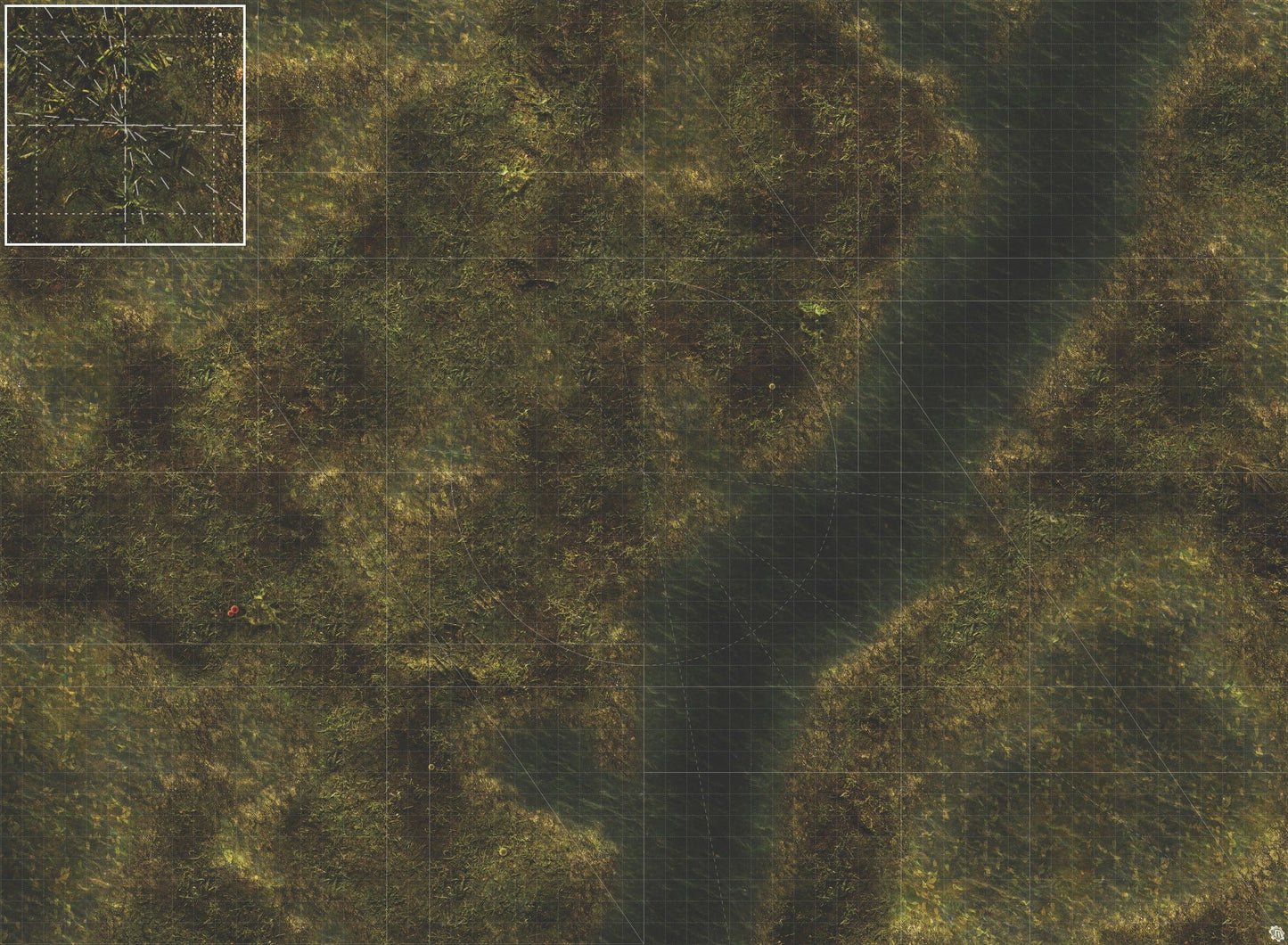 Swamplands Bog Play Mat - Premium Tabletop Wargaming Surface by Mats by Mars