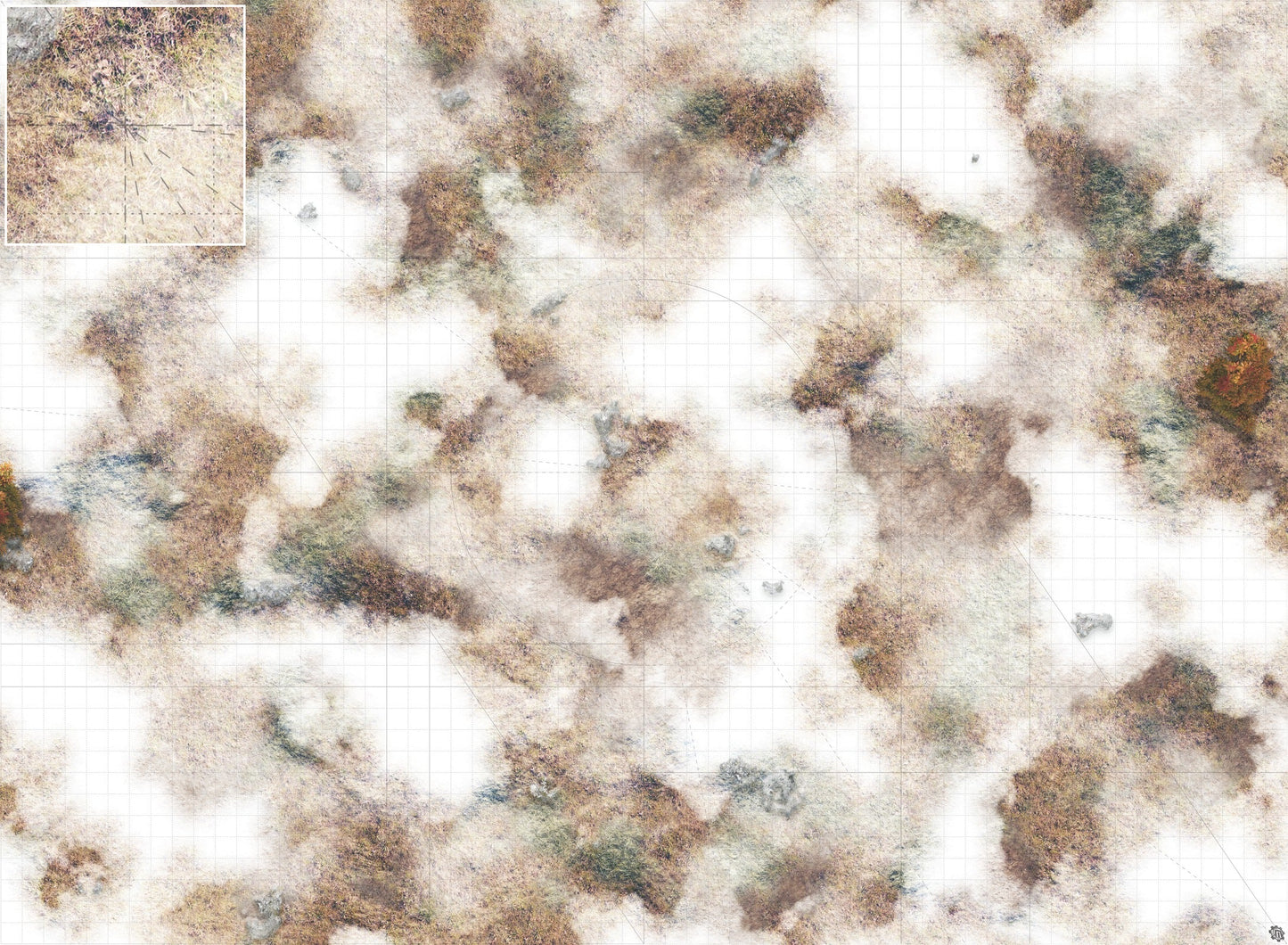 Mats by Mars: Snowy Tundra Tabletop Wargaming Play Mat