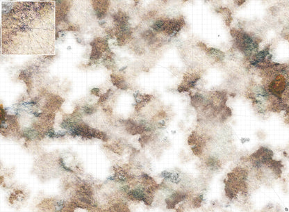 Mats by Mars: Snowy Tundra Tabletop Wargaming Play Mat