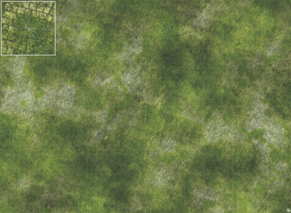 Mats by Mars: Overgrown Cobbles Tabletop Wargaming Play Mat