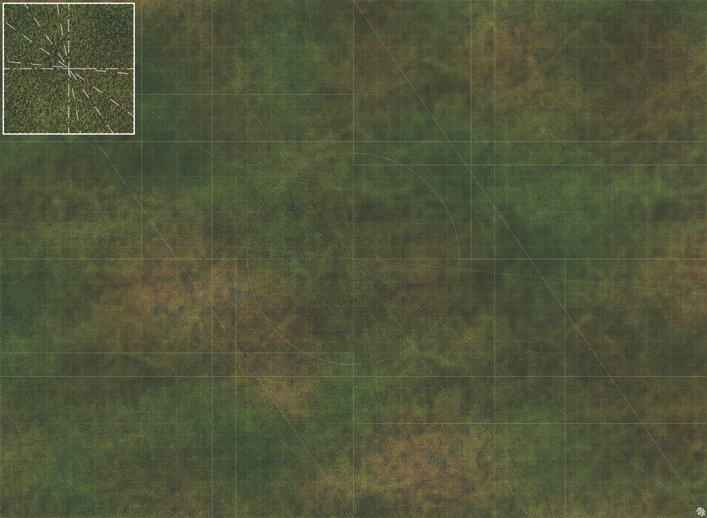 Mats by Mars: Green Meadow Tabletop Wargaming Play Mat
