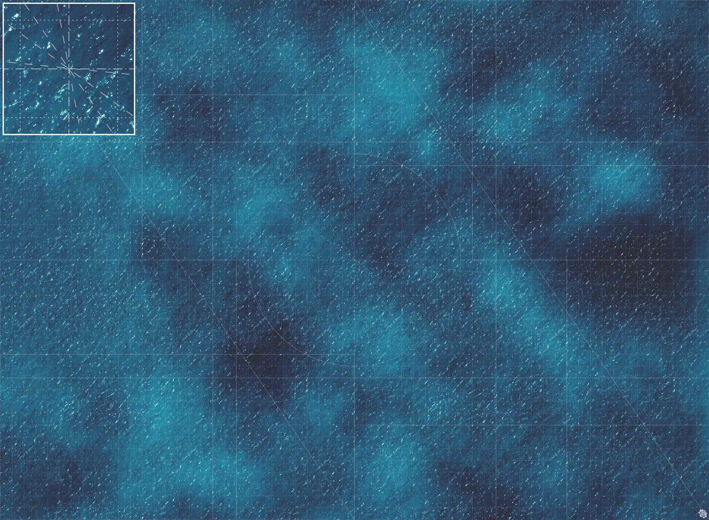 Dark Caribbean Tropical Play Mat - Premium Tabletop Wargaming Surface by Mats by Mars