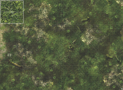 Mats by Mars: Forgotten Temple (Plaza) Tabletop Wargaming Play Mat