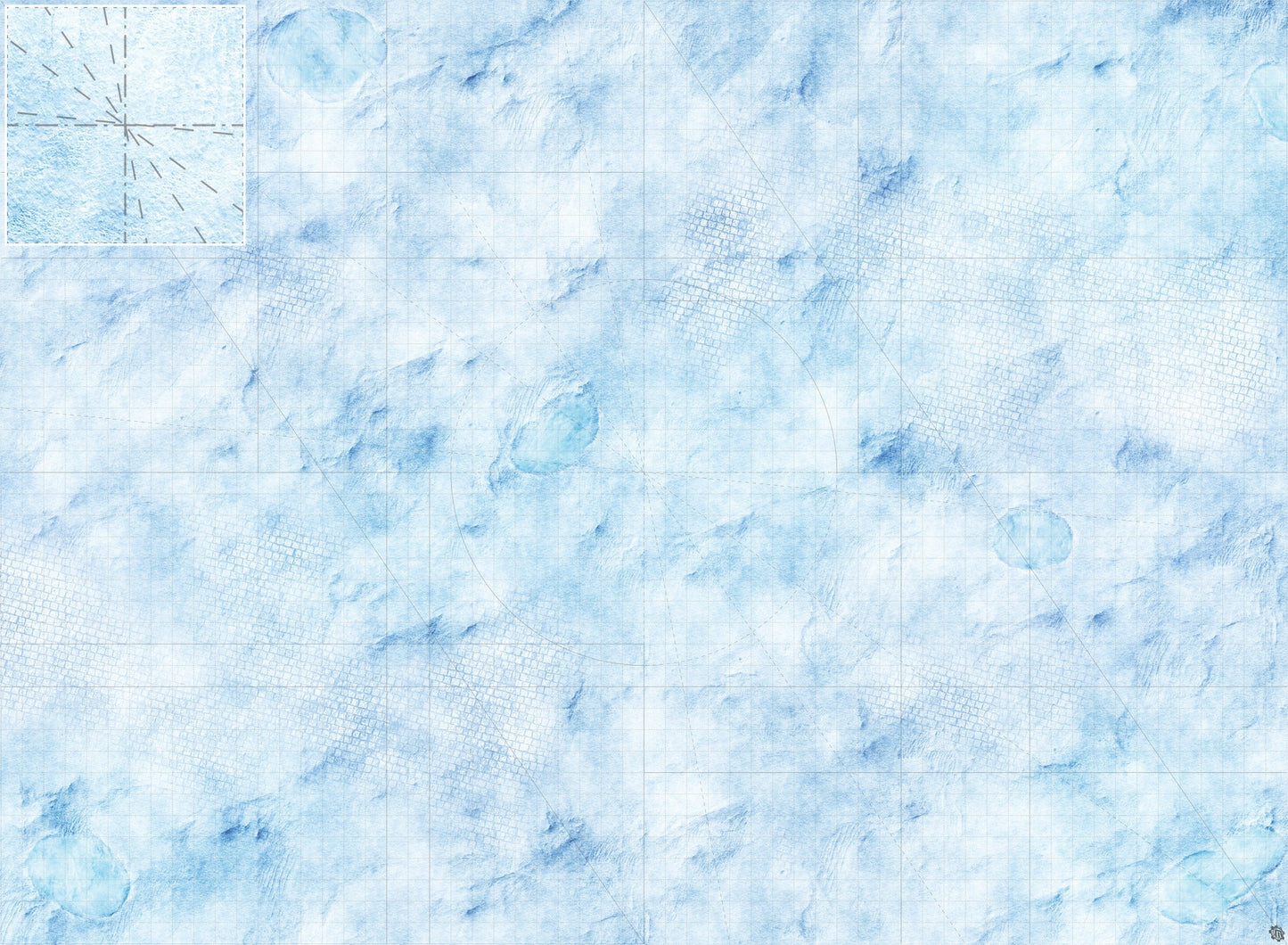 Mats by Mars: Frosty Cobbles Tabletop Wargaming Play Mat
