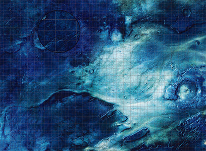 Rimecrust Frozen Tundra Play Mat - Premium Tabletop Wargaming Surface by Mats by Mars