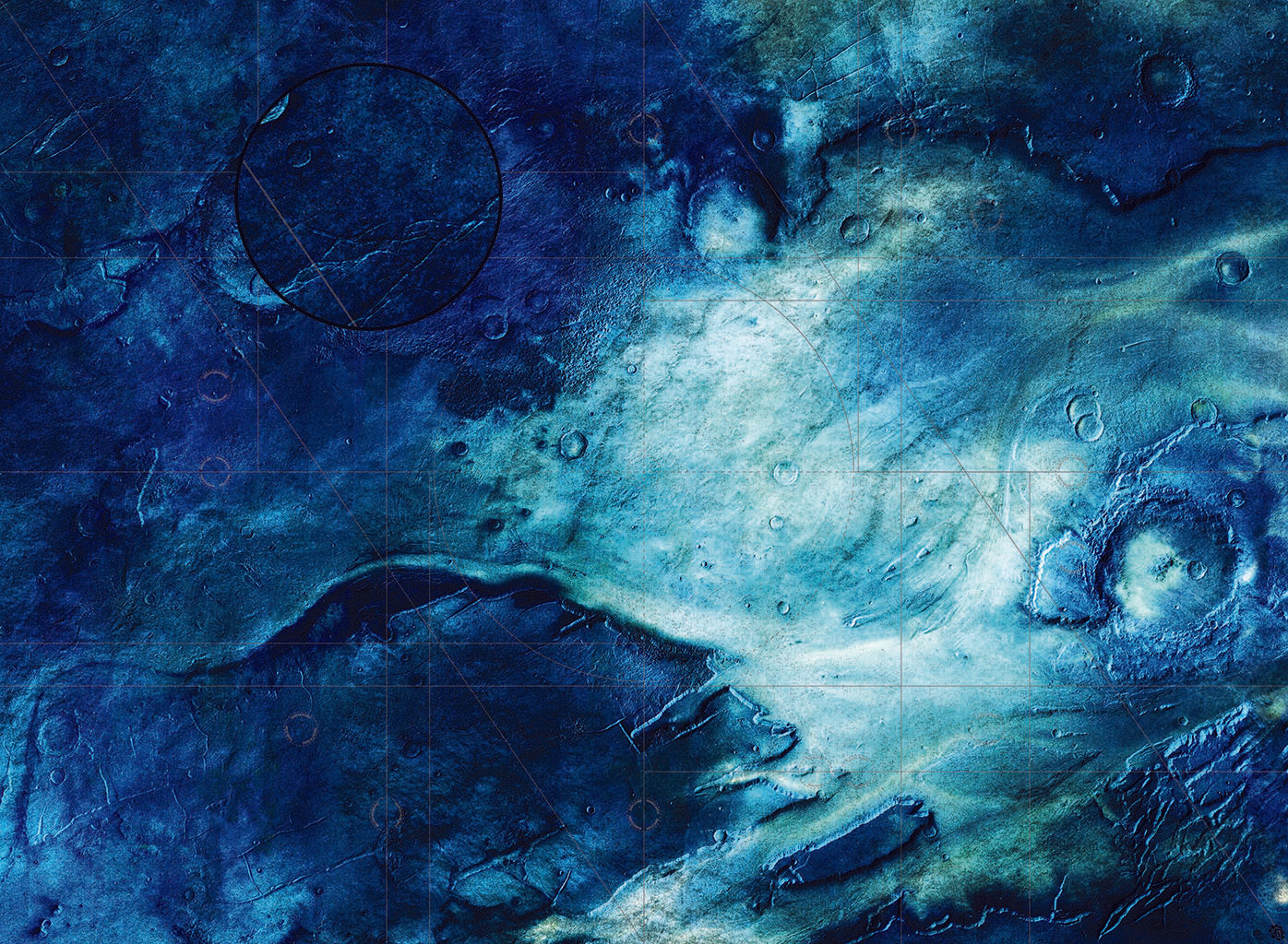Rimecrust Frozen Tundra Play Mat - Premium Tabletop Wargaming Surface by Mats by Mars