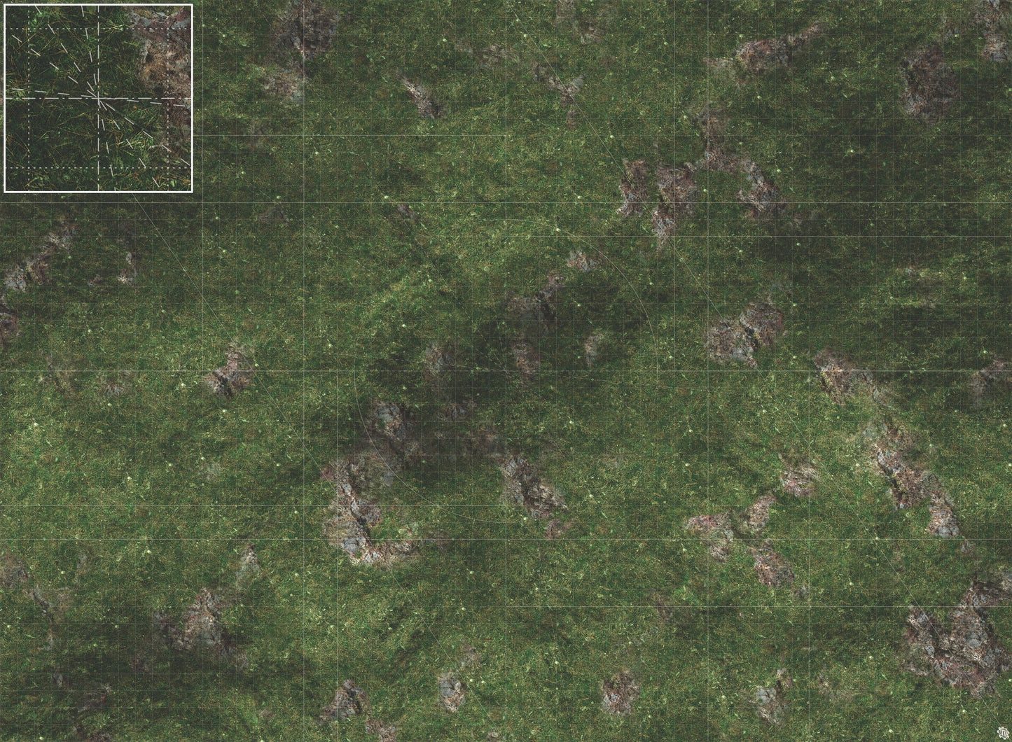 Mats by Mars: Green Hills Tabletop Wargaming Play Mat - Premium Gaming Surface