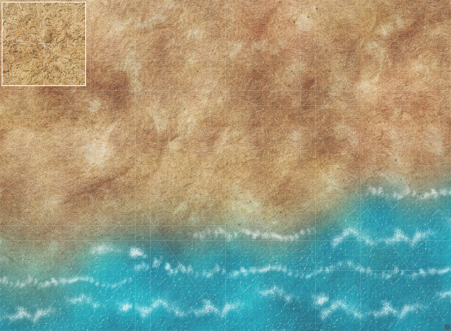 Mats by Mars: Treasure Beach Tabletop Wargaming Play Mat