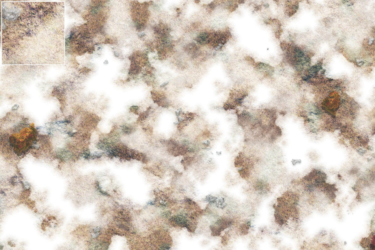 Mats by Mars: Snowy Tundra Tabletop Wargaming Play Mat