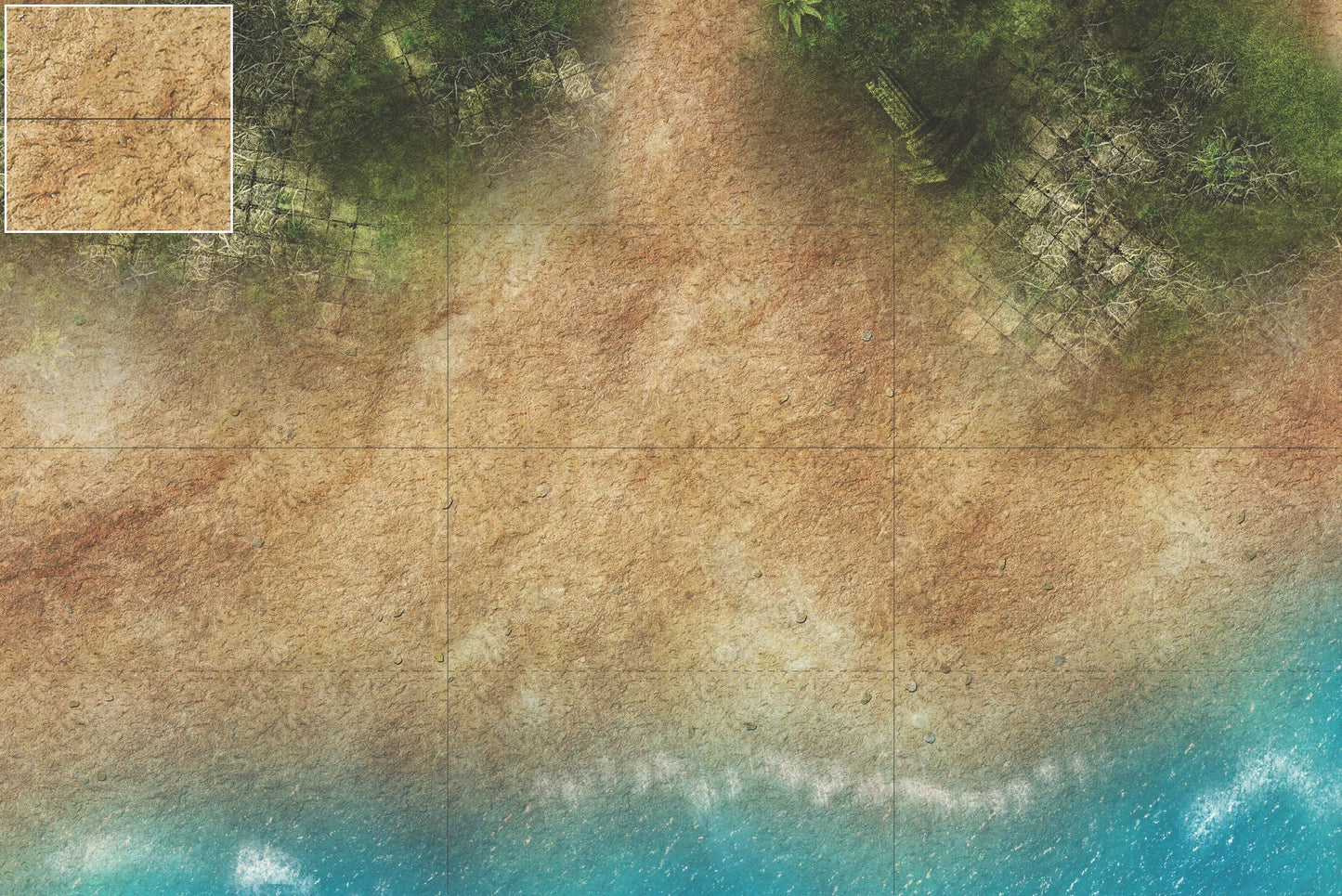 Mats by Mars: Jungle Treasure Tabletop Wargaming Play Mat