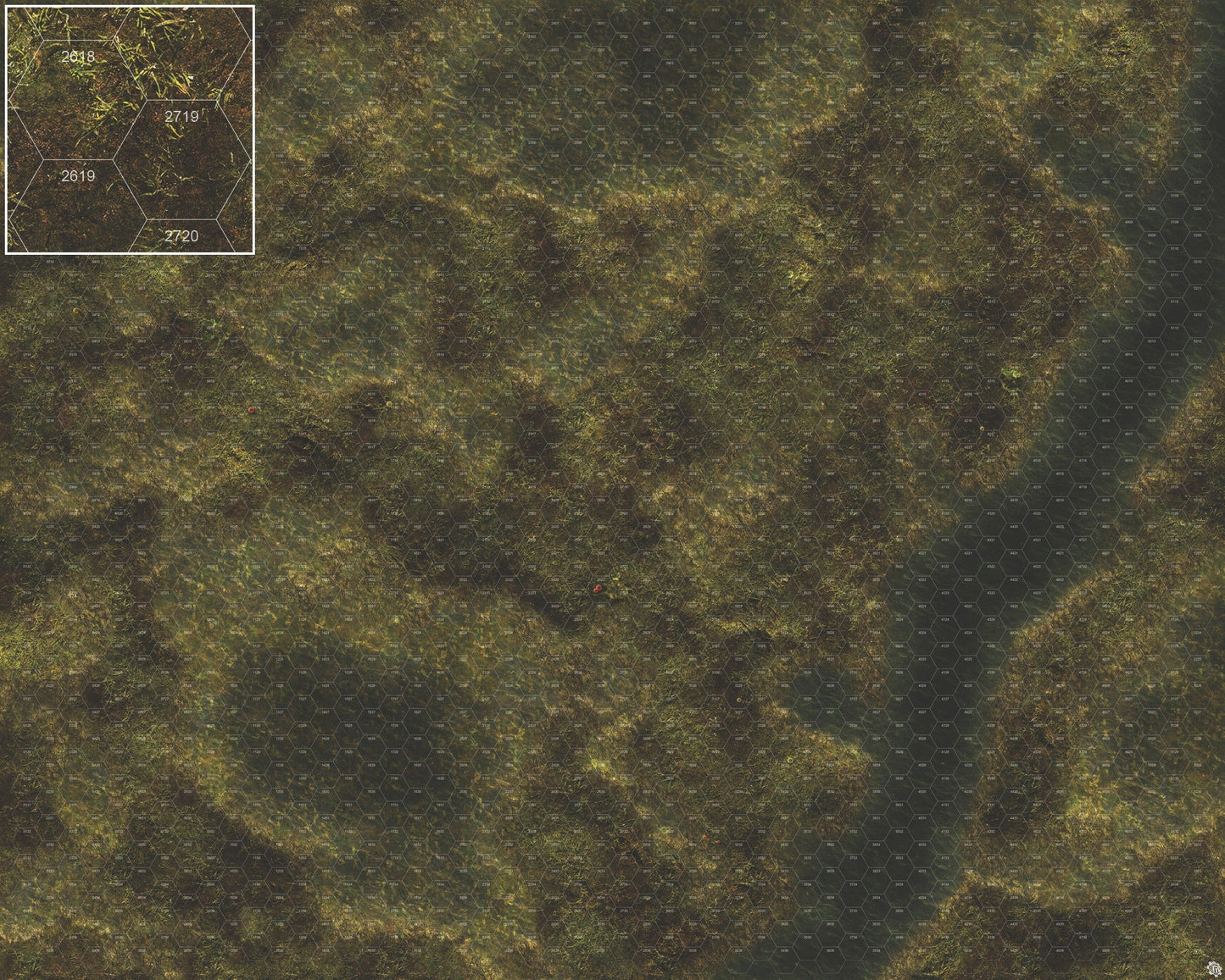 Swamplands Bog Play Mat - Premium Tabletop Wargaming Surface by Mats by Mars