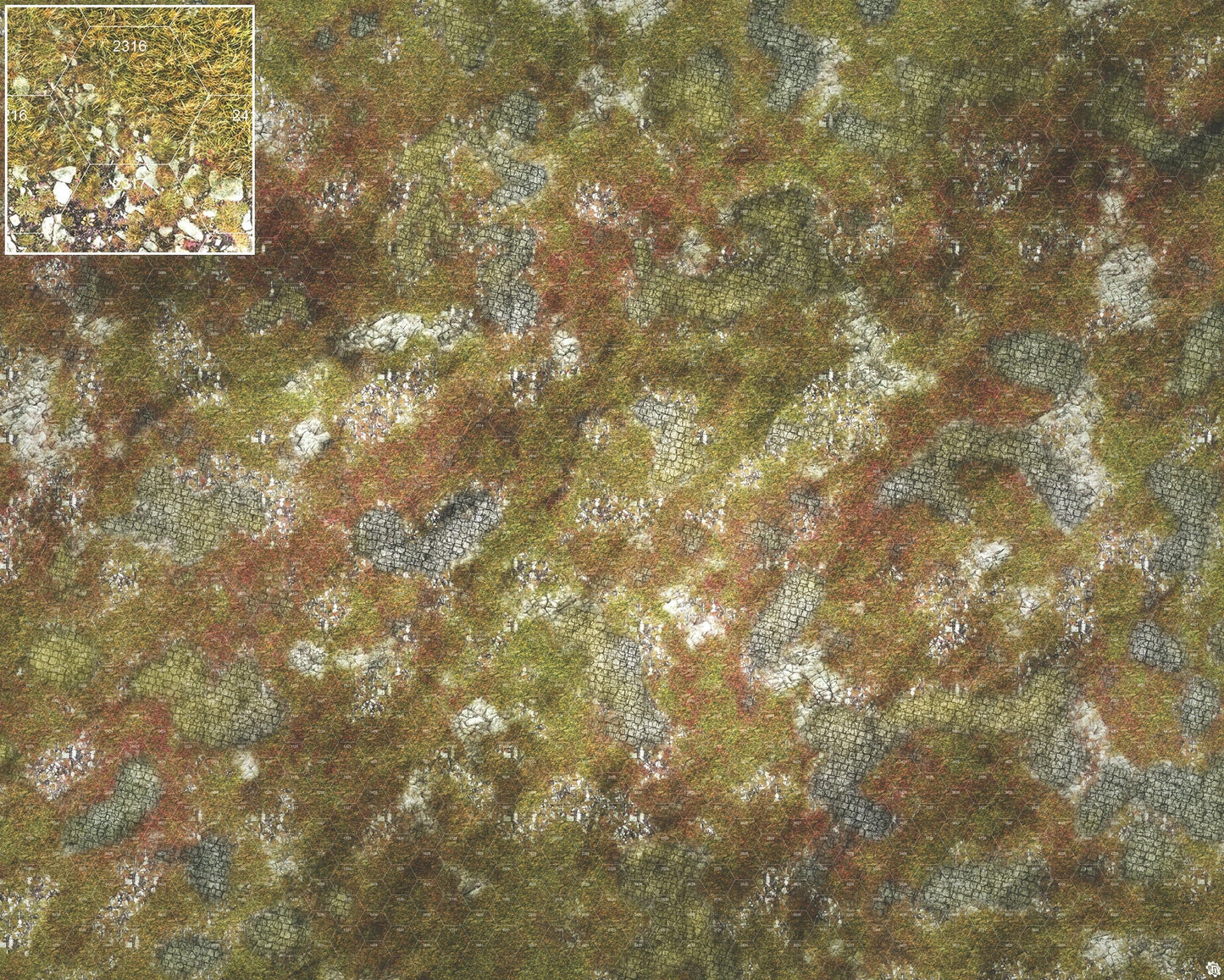 Mats by Mars: Abandoned City Tabletop Wargaming Play Mat