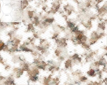 Mats by Mars: Snowy Tundra Tabletop Wargaming Play Mat