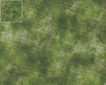 Mats by Mars: Overgrown Cobbles Tabletop Wargaming Play Mat