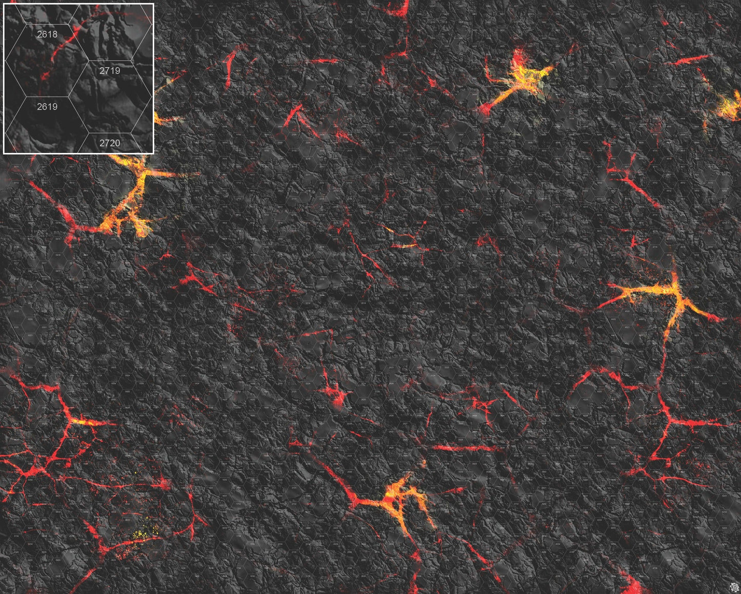 Mats by Mars: Molten Crust Tabletop Wargaming Play Mat