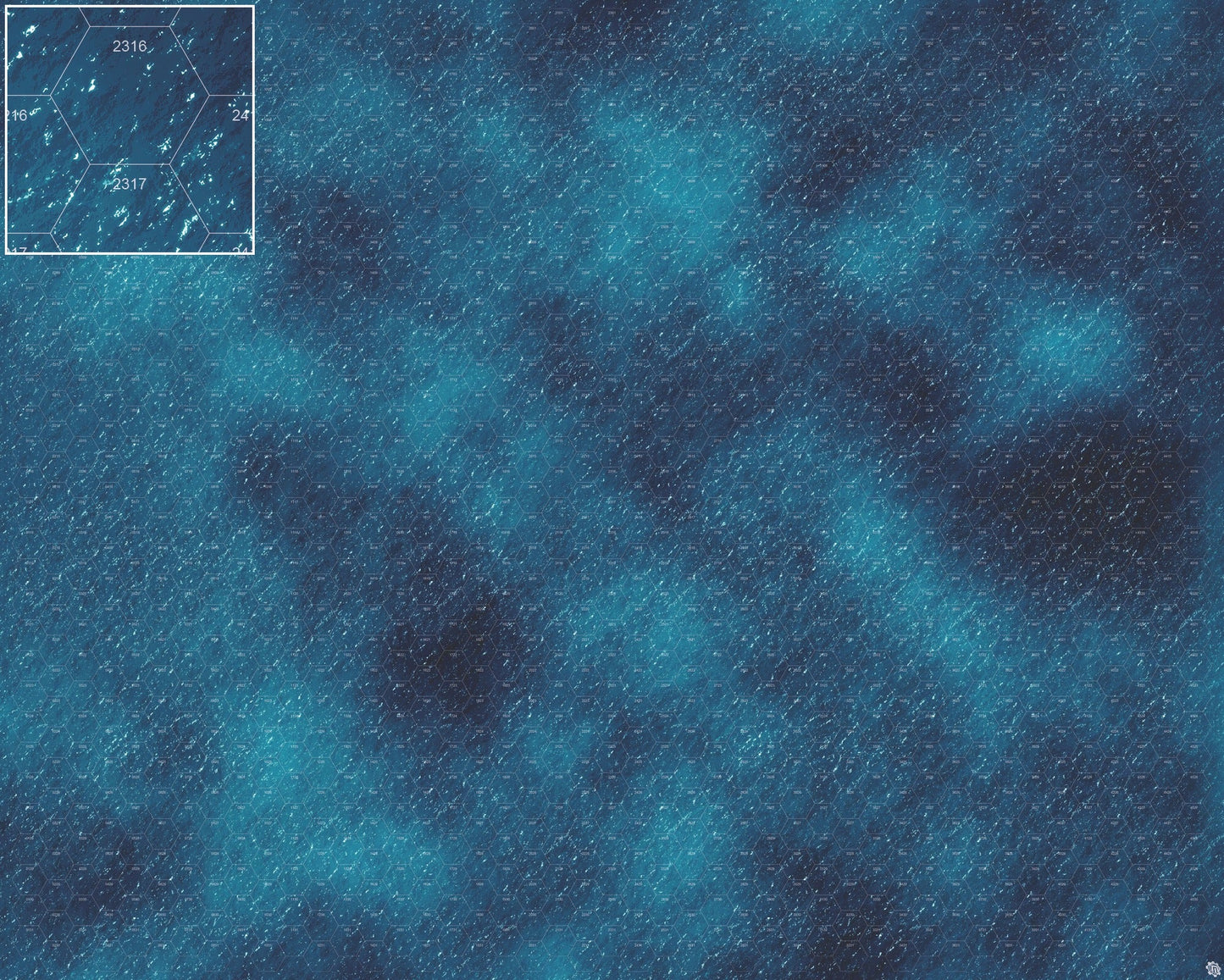 Dark Caribbean Tropical Play Mat - Premium Tabletop Wargaming Surface by Mats by Mars