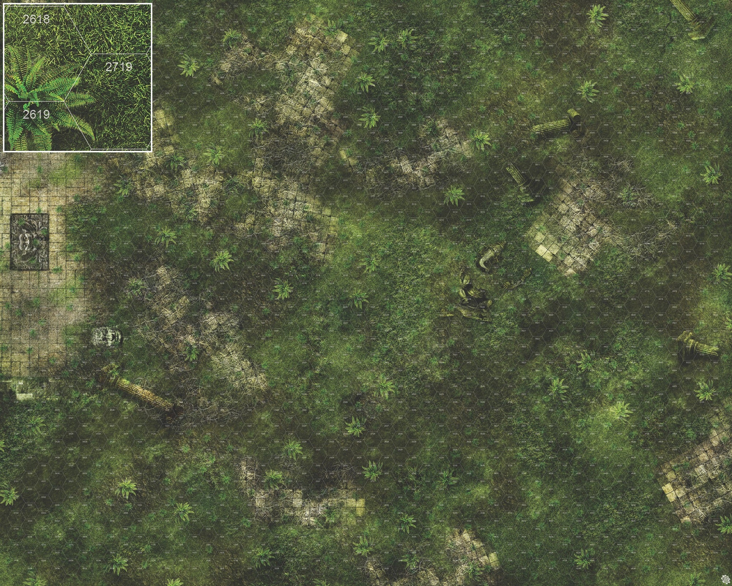 Mats by Mars: Forgotten Temple (Altar) Tabletop Wargaming Play Mat