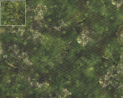 Mats by Mars: Forgotten Temple (Plaza) Tabletop Wargaming Play Mat