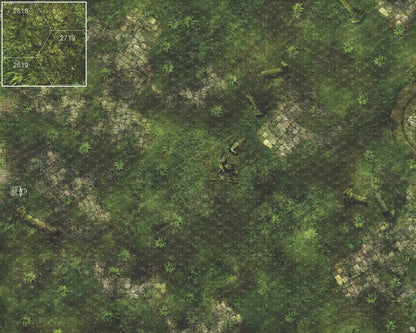 Mats by Mars: Forgotten Temple (Plaza) Tabletop Wargaming Play Mat