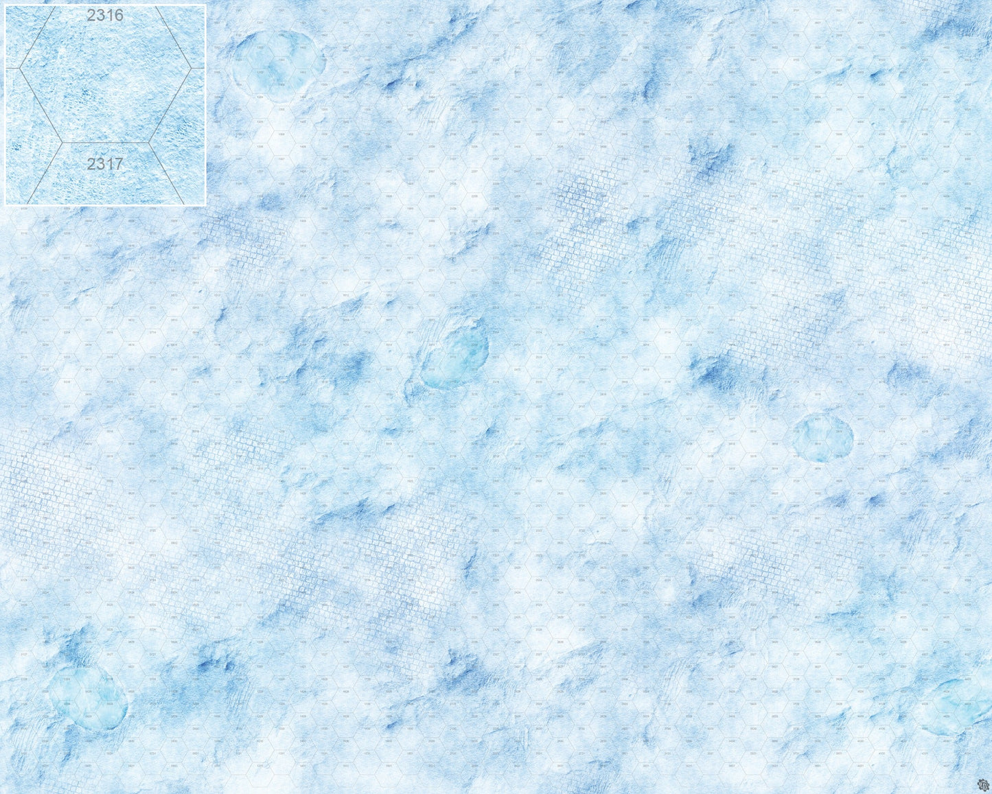 Mats by Mars: Frosty Cobbles Tabletop Wargaming Play Mat