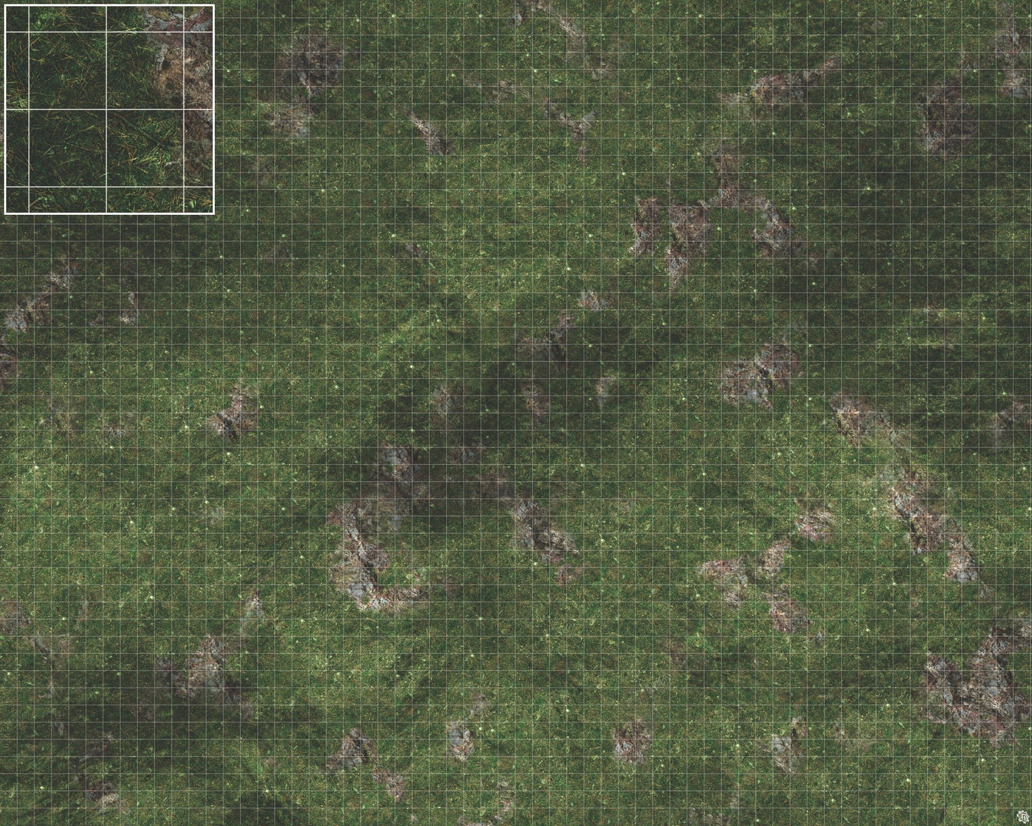 Mats by Mars: Green Hills Tabletop Wargaming Play Mat - Premium Gaming Surface