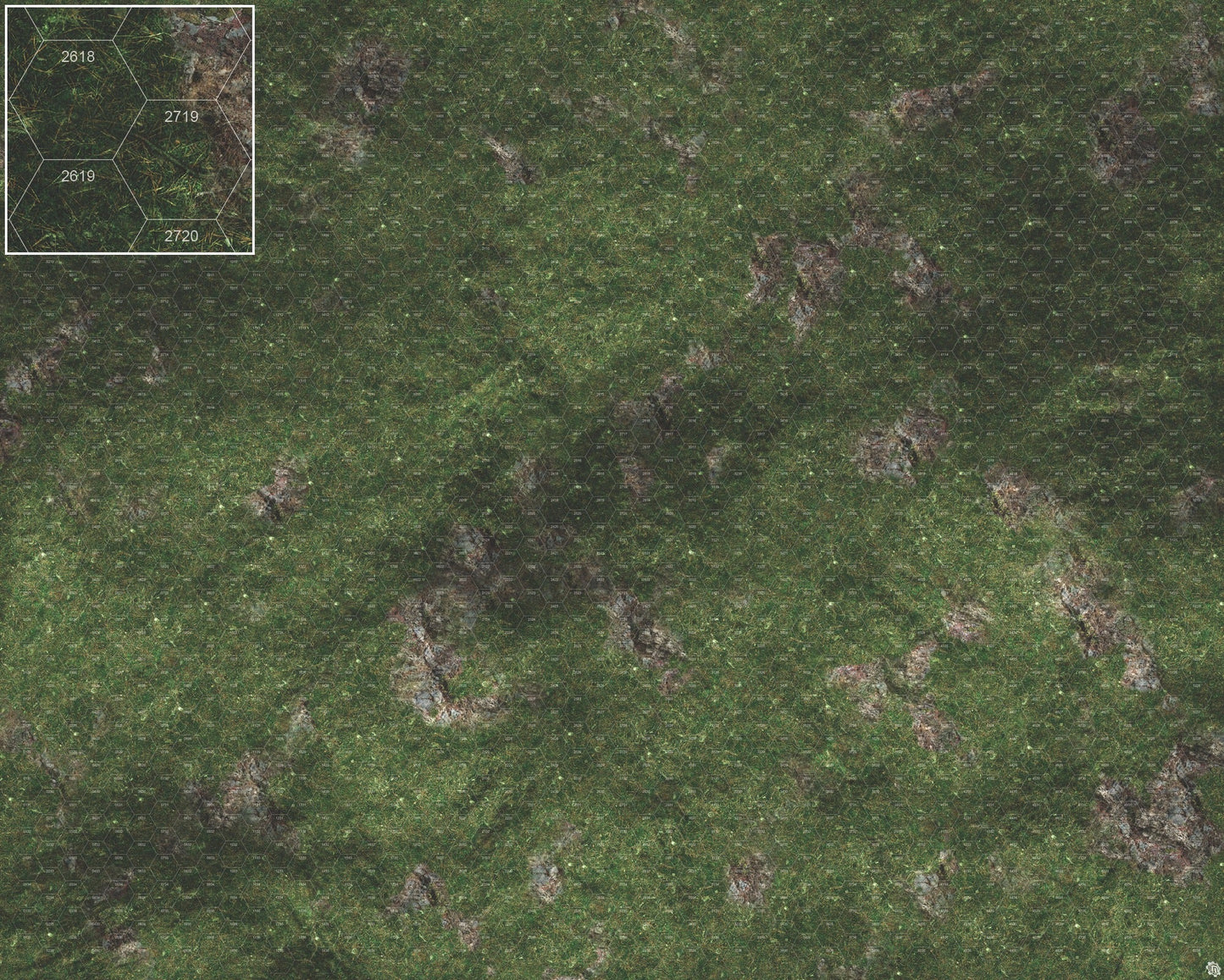 Mats by Mars: Green Hills Tabletop Wargaming Play Mat - Premium Gaming Surface