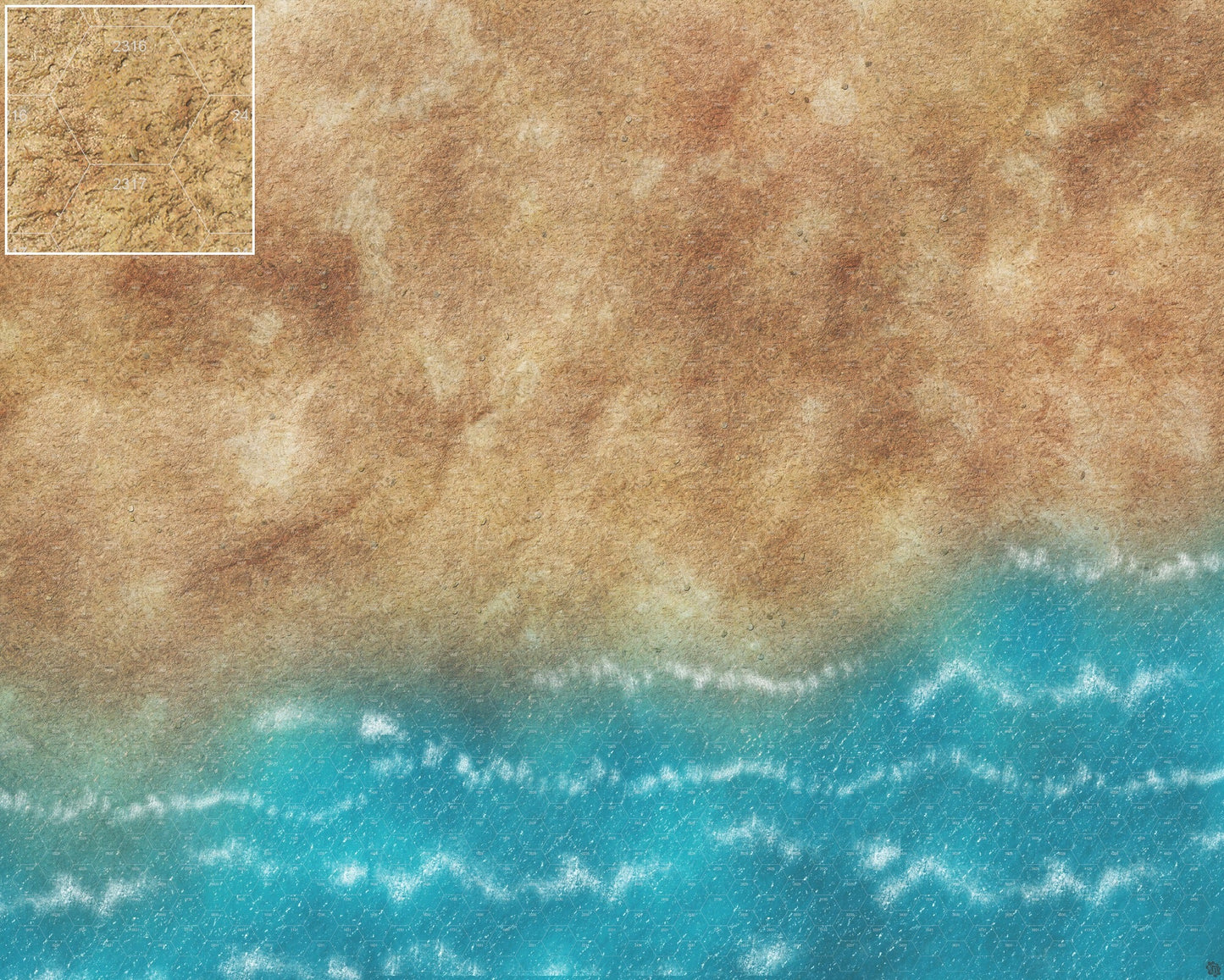 Mats by Mars: Treasure Beach Tabletop Wargaming Play Mat