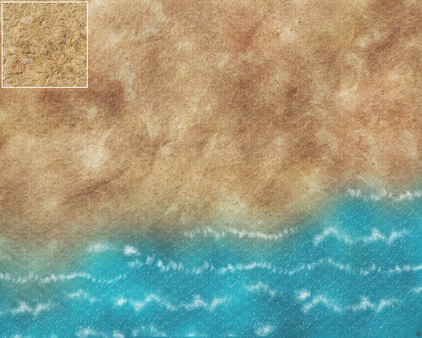 Mats by Mars: Treasure Beach Tabletop Wargaming Play Mat